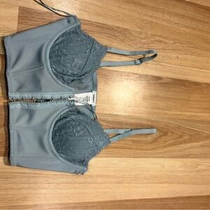 Lively Lace Bralette in Light Blue